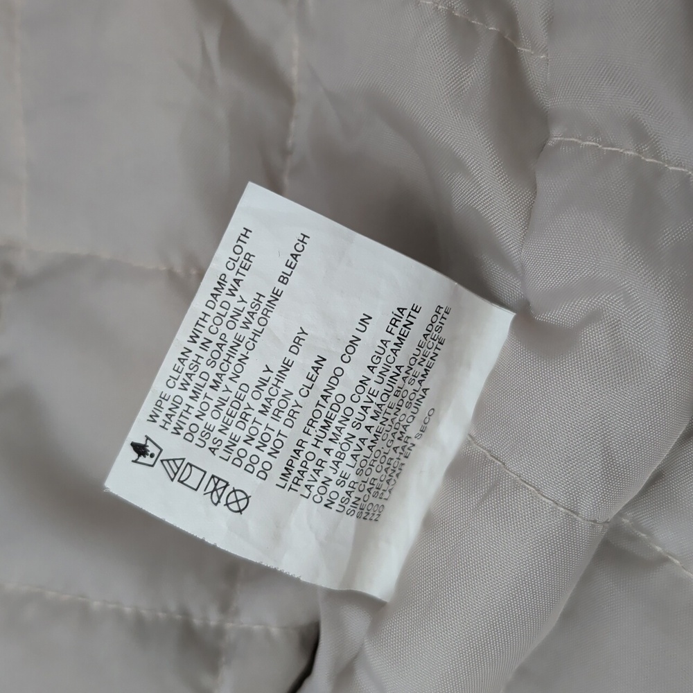 Misty Harbor Women's Beige Fleece Lined Hooded Rain Jacket - Size Large - Picture 9 of 12
